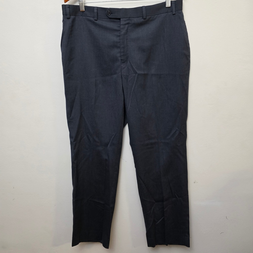 Michael Kors Dress Pants Mens 36x30 Charcoal Flat‎ Front Classic Professional